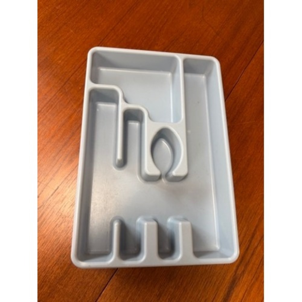 Vintage Rubbermaid 2921 Light BLUE Plastic Silverware Utensil Drawer Organizer